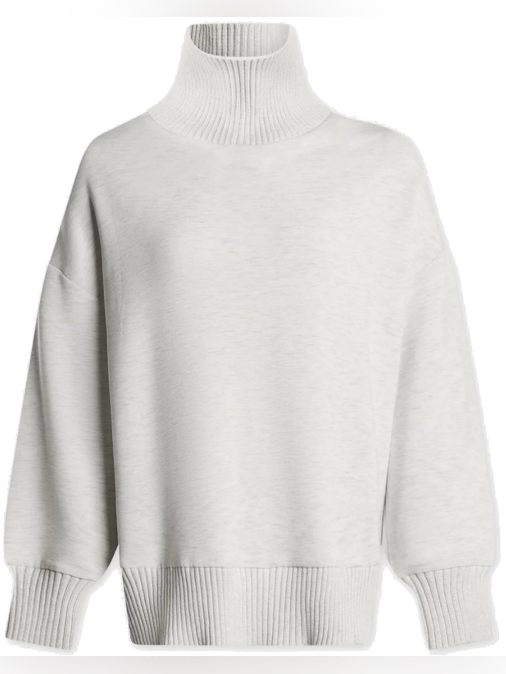Varley Barker High-Neck Sweat Ivory Marl Small